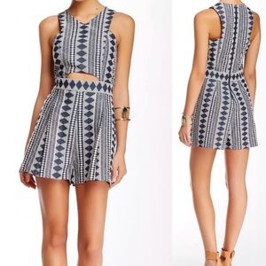 Rome & Juliet Couture Cutout Embroidered Romper